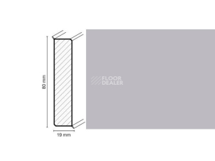 Широкий плинтус Cubu flex life XL 80/19 W199 Серебряный фото 1 | FLOORDEALER